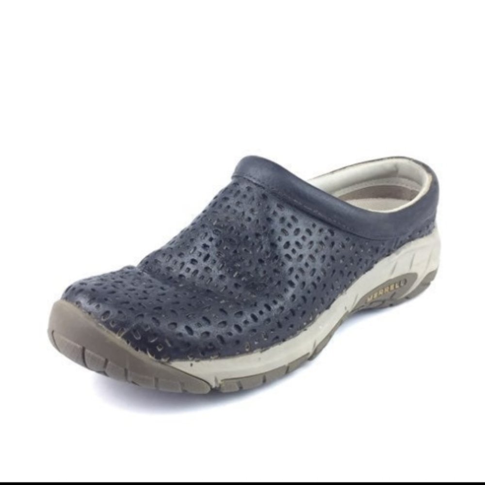 Merrell Black Slip On Breathable Clogs Size 7
